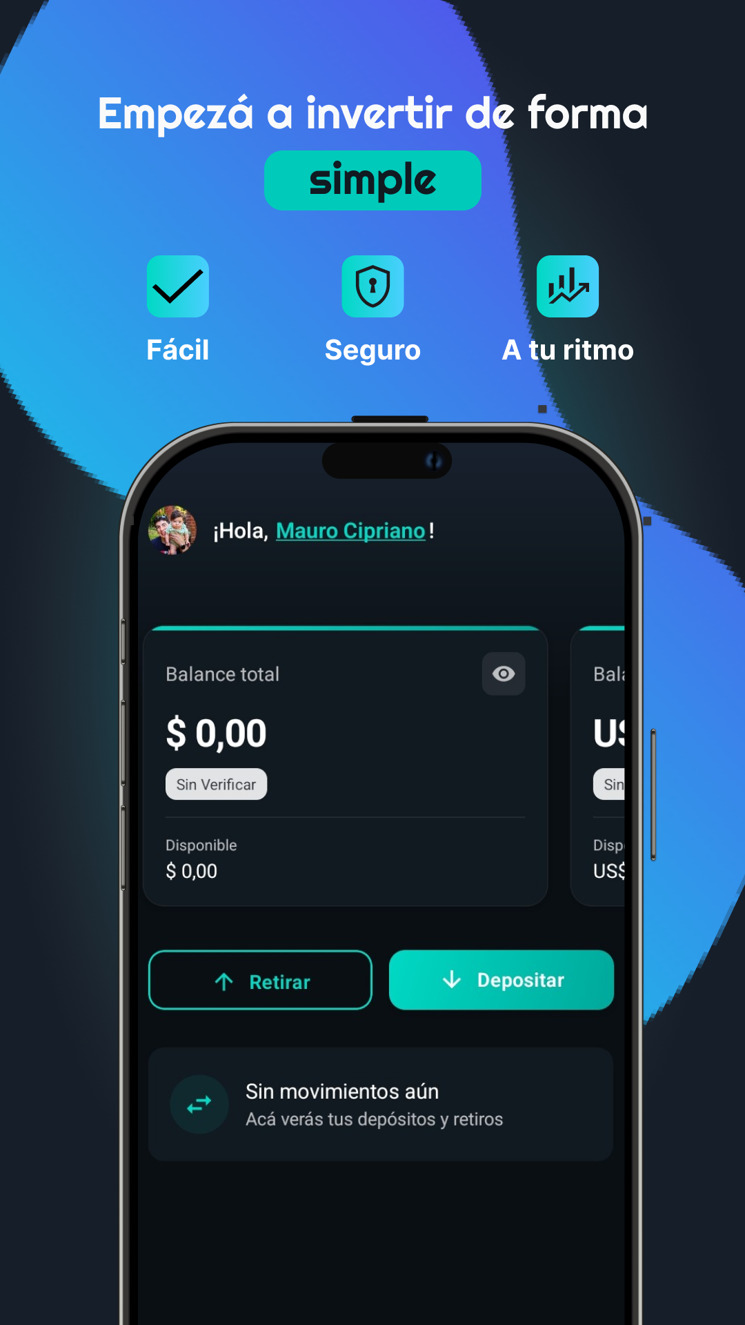 Finbo - Dashboard principal